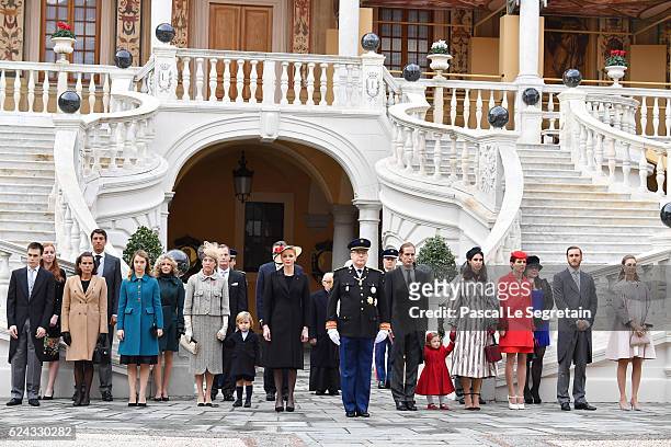 Louis Ducruet,Princess Stephanie of Monaco, Princess Alexandra of Hanover,Princess Caroline of Hanover,Sacha Casiraghi,Princess Charlene of...
