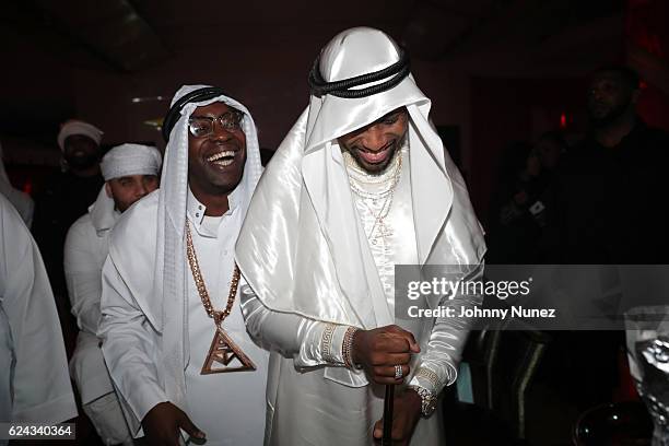 Uncle Murda and Fabolous attend Fabolous' A Night In FABU DHABI Birthday Celebration on November 18, 2016 in New York City.