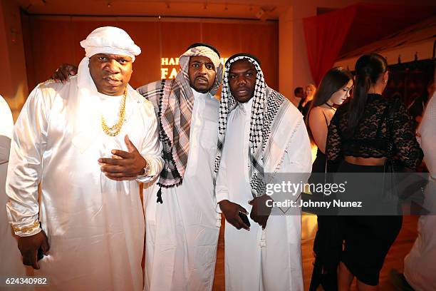 Big Fendi. Obie, and K-Mack attend Fabolous' A Night In FABU DHABI Birthday Celebration on November 18, 2016 in New York City.