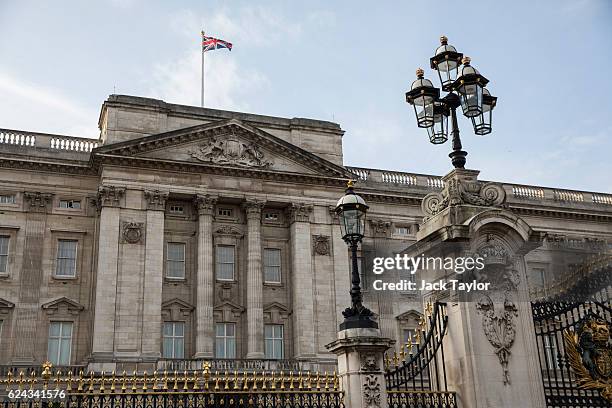 General view of Buckingham Palace on November 19, 2016 in London, England. The British Treasury has announced that Buckingham Palace is to undergo a...