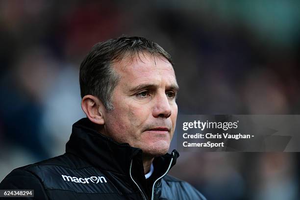 Bolton Wanderers manager Phil Parkinson during the Sky Bet League One match between Bolton Wanderers and Millwall at Macron Stadium on November 19,...