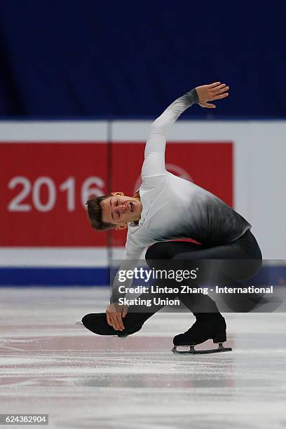 Maxim Kovtun of Russia compete in the Men Free Skating on day two of Audi Cup of China ISU Grand Prix of Figure Skating 2016 at Beijing Capital...