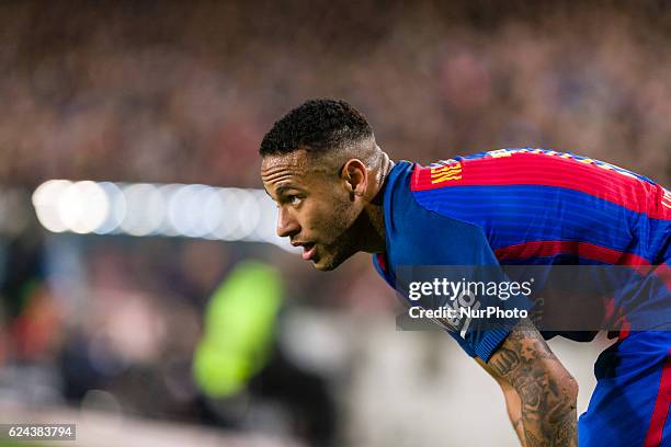 Neymar during the match between FC Barcelona vs Malaga CF, for the round 12 of the Liga Santander, played at Camp Nou Stadium on 19th November 2016...