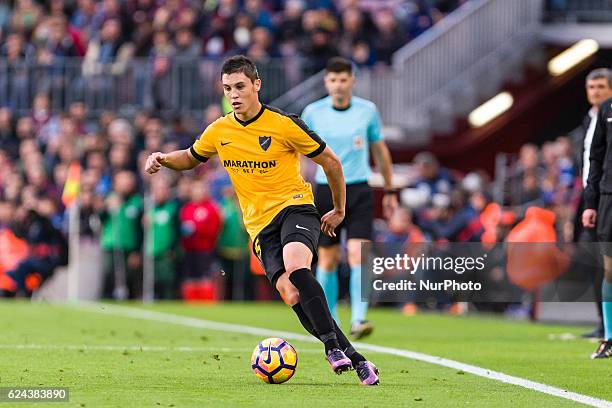 Federico Ricca during the match between FC Barcelona vs Malaga CF, for the round 12 of the Liga Santander, played at Camp Nou Stadium on 19th...