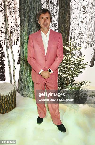 Marc Newson attends Claridge's Christmas Tree 2016 Party, with tree designed by Sir Jony Ive and Marc Newson, at Claridge's Hotel on November 19,...