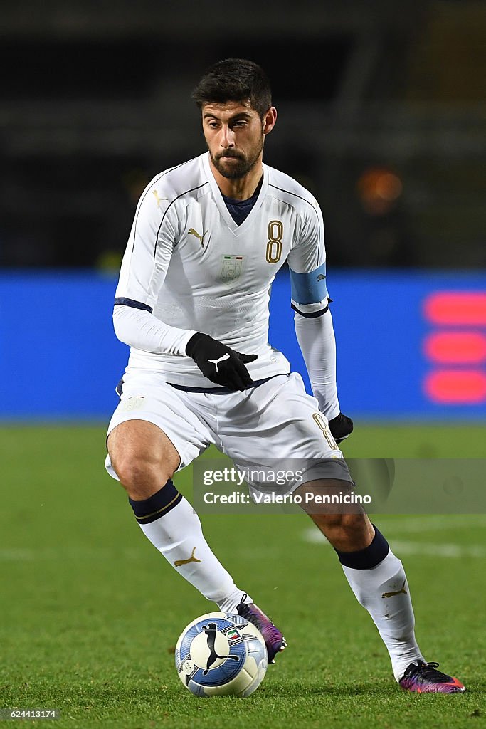 Marco Benassi Marco Benassi of Italy in action during the International Friendly ...