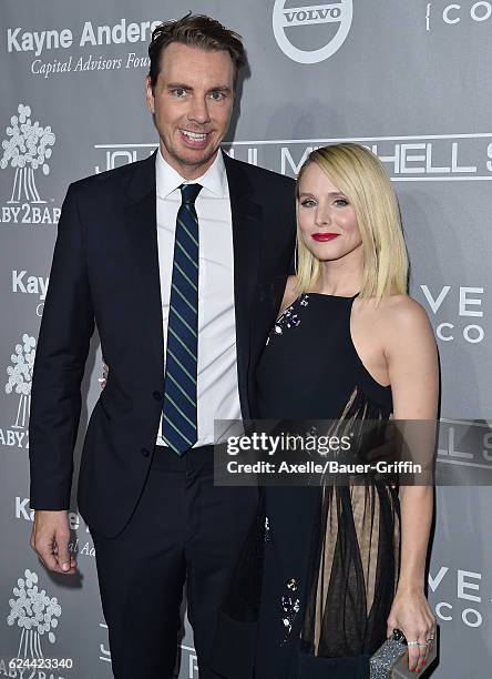 Actors Dax Shepard and Kristen Bell arrive at the 5th Annual Baby2Baby Gala at 3LABS on November 12, 2016 in Culver City, California.