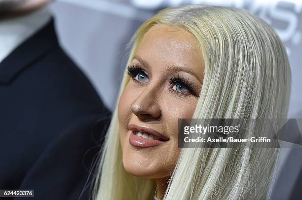 Singer Christina Aguilera arrives at the 5th Annual Baby2Baby Gala at 3LABS on November 12, 2016 in Culver City, California.