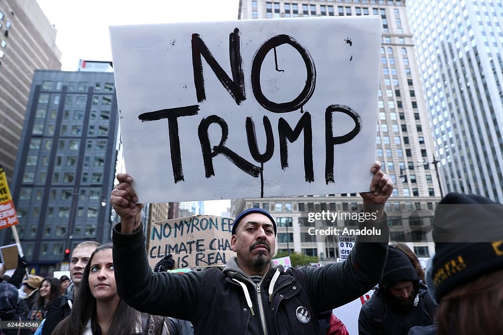 Anti-Trump Protest in Chicago