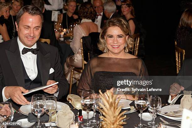 Luxembourg Prime Minister Xavier Bettel and Grand Duchess Maria Teresa of Luxembourg attend 20th Luxembourg Red Cross Ball Gala on November 19, 2016...