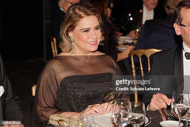 Grand Duchess Maria Teresa of Luxembourg attends 20th Luxembourg Red Cross Ball Gala on November 19, 2016 in Luxembourg, Luxembourg.