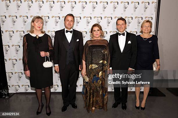 Luxembourg mayor Lydie Polfer, Luxembourg Prime Minister Xavier Bettel, Grand Duchess Maria Teresa of Luxembourg, Luxembourg Red Cross Director...