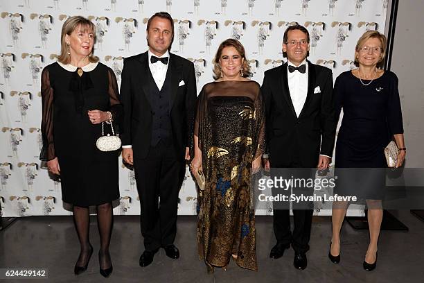 Luxembourg mayor Lydie Polfer, Luxembourg Prime Minister Xavier Bettel, Grand Duchess Maria Teresa of Luxembourg, Luxembourg Red Cross Director...