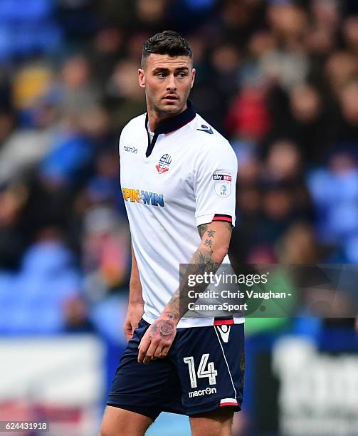 Bolton Wanderers' Gary Madine during the Sky Bet League One match between Bolton Wanderers and Millwall at Macron Stadium on November 19, 2016 in...