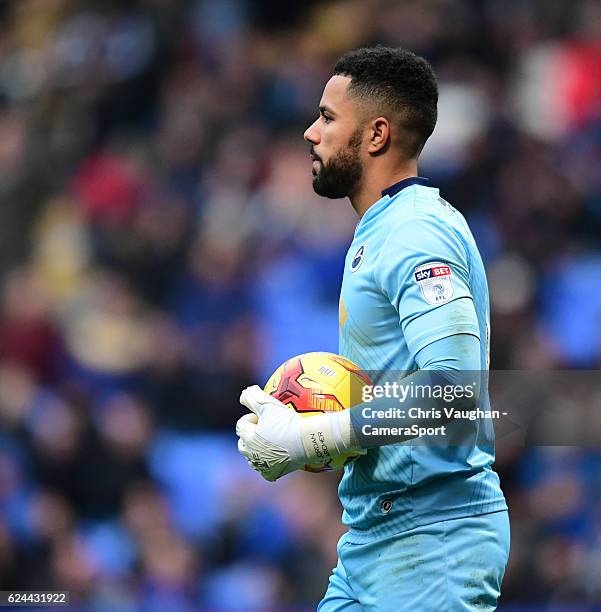 Millwall's Jordan Archer during the Sky Bet League One match between Bolton Wanderers and Millwall at Macron Stadium on November 19, 2016 in Bolton,...