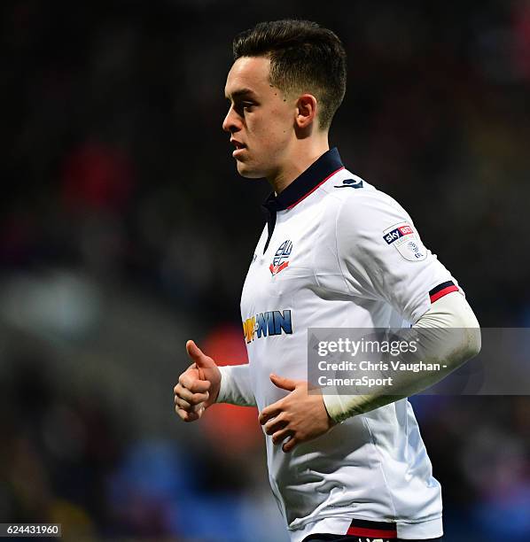 Bolton Wanderers' Zach Clough during the Sky Bet League One match between Bolton Wanderers and Millwall at Macron Stadium on November 19, 2016 in...