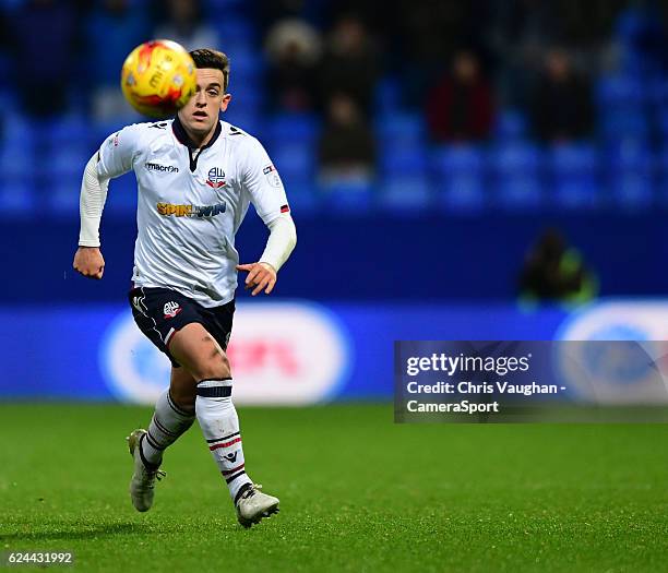 Bolton Wanderers' Zach Clough during the Sky Bet League One match between Bolton Wanderers and Millwall at Macron Stadium on November 19, 2016 in...