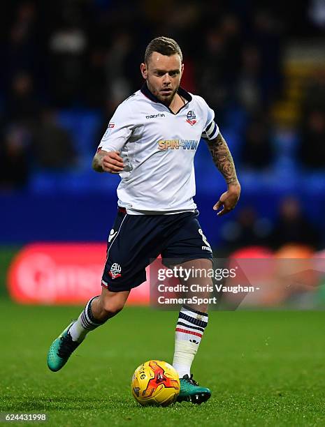 Bolton Wanderers' Jay Spearing during the Sky Bet League One match between Bolton Wanderers and Millwall at Macron Stadium on November 19, 2016 in...