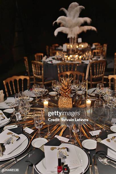 General view of dining room before the 20th Luxembourg Red Cross Ball Gala on November 19, 2016 in Luxembourg, Luxembourg.