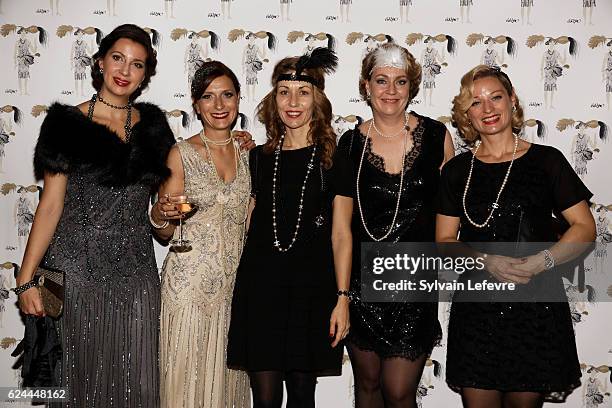 Guests pose for photocall as they arrive for the 20th Luxembourg Red Cross Ball Gala on November 19, 2016 in Luxembourg, Luxembourg.