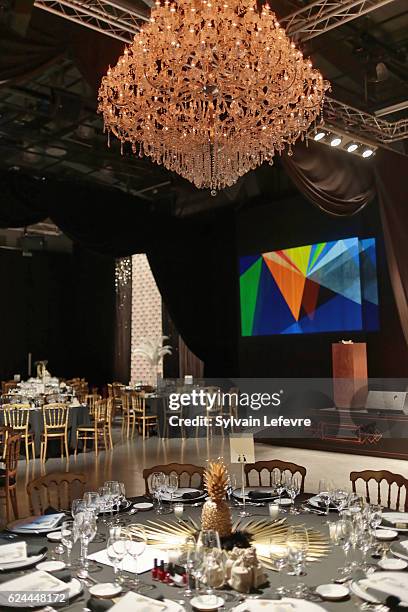 General view of dining room before the 20th Luxembourg Red Cross Ball Gala on November 19, 2016 in Luxembourg, Luxembourg.