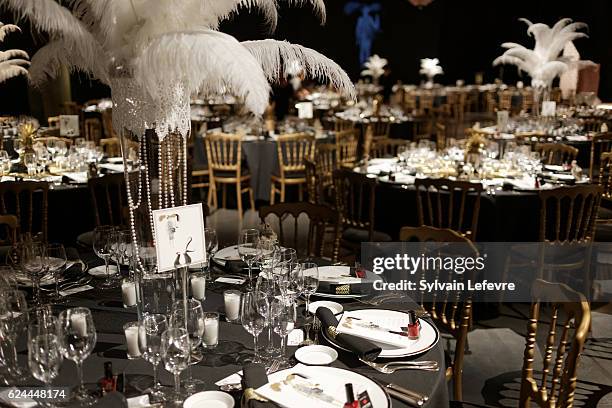 General view of dining room before the 20th Luxembourg Red Cross Ball Gala on November 19, 2016 in Luxembourg, Luxembourg.