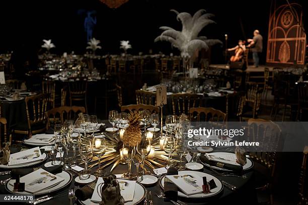 General view of dining room before the 20th Luxembourg Red Cross Ball Gala on November 19, 2016 in Luxembourg, Luxembourg.