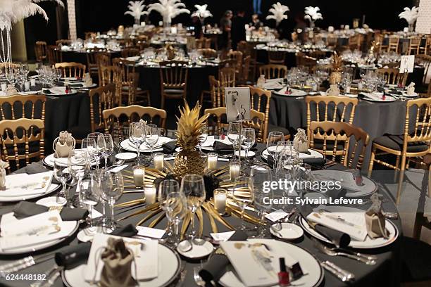 General view of dining room before the 20th Luxembourg Red Cross Ball Gala on November 19, 2016 in Luxembourg, Luxembourg.