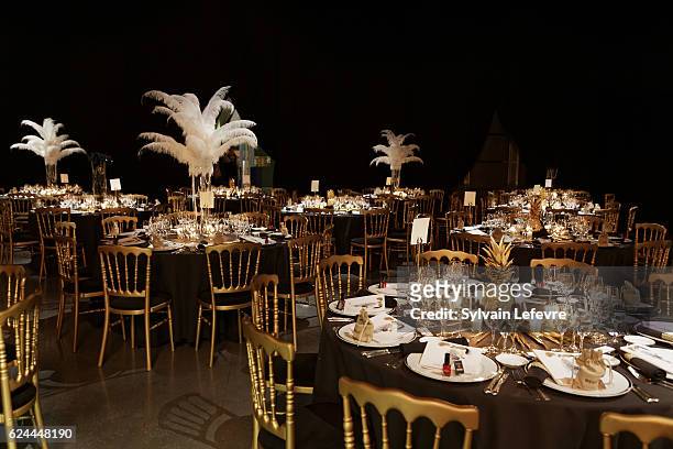 General view of dining room before the 20th Luxembourg Red Cross Ball Gala on November 19, 2016 in Luxembourg, Luxembourg.