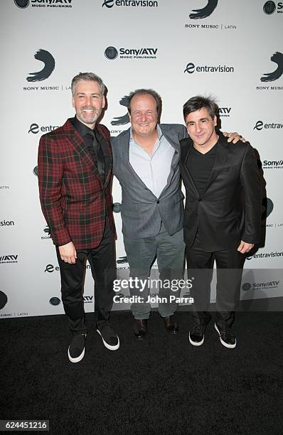 Nir Seroussi, Julio Reyes and Afo Verde.attend Sony Music Latin Celebrates Its Artists at Their Official Latin Grammy After Party on November 17,...