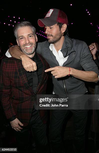 Nir Seroussi and Enrique Iglesias attend Sony Music Latin Celebrates Its Artists at Their Official Latin Grammy After Party on November 17, 2016 in...