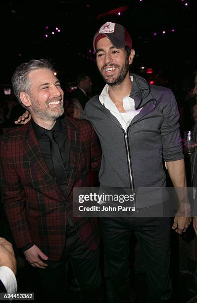 Nir Seroussi and Enrique Iglesias attend Sony Music Latin Celebrates Its Artists at Their Official Latin Grammy After Party on November 17, 2016 in...