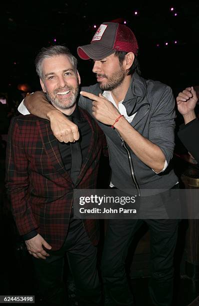 Nir Seroussi and Enrique Iglesias attend Sony Music Latin Celebrates Its Artists at Their Official Latin Grammy After Party on November 17, 2016 in...