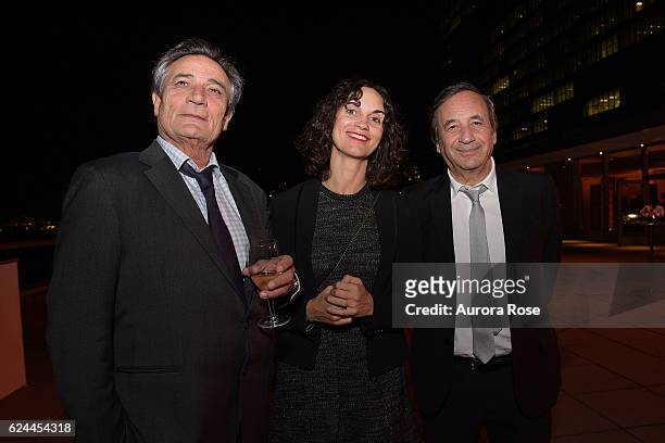 Guest, Caroline Behar and Richard Melloul attend International Emmys Festival Opening Party Hosted by JCS International at United Nations on November...
