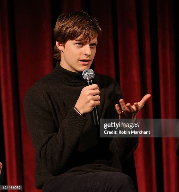 Actor Lucas Hedges attends The Academy of Motion Picture Arts and Sciences Hosts an Official Academy Screening of MANCHESTER BY THE SEA at MOMA...