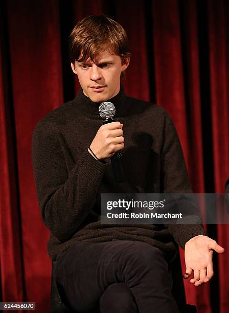 Actor Lucas Hedges attends The Academy of Motion Picture Arts and Sciences Hosts an Official Academy Screening of MANCHESTER BY THE SEA at MOMA...