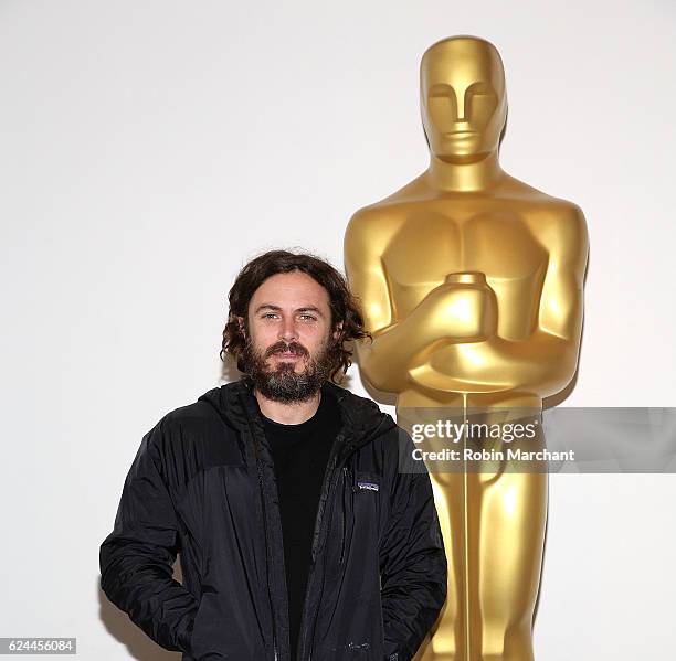 Actor Casey Affleck attends The Academy of Motion Picture Arts and Sciences Hosts an Official Academy Screening of MANCHESTER BY THE SEA at MOMA...