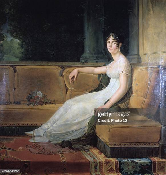 Baron Francois Gerard , French School. Madame Bonaparte in her living room, Towards 1801. Oil on canvas . Rueil-Malmaison, castles Malmaison and...