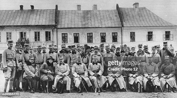 Austrian Archdukes Frederick and Charles with their officers.
