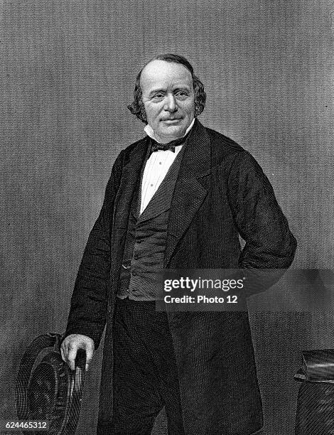 Jean Louis Rodolphe Agassiz, Swiss-born American naturalist and glaciologist c.1860.