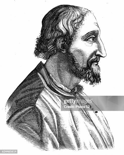 Ludovico Ariosto Italian poet; author of the epic poem "Orlando Furioso" , Engraving.