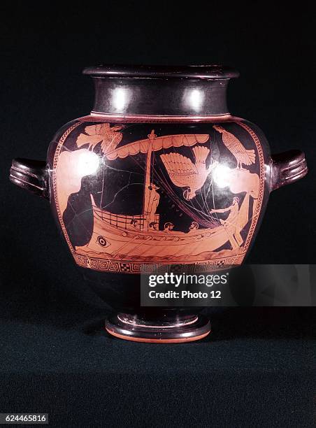 Odysseus King of Ithaca: His adventures told in Homer's "Odyssey". Warned by sorceress Circe of irresistible song of Sirens, Odysseus stopped crew's...