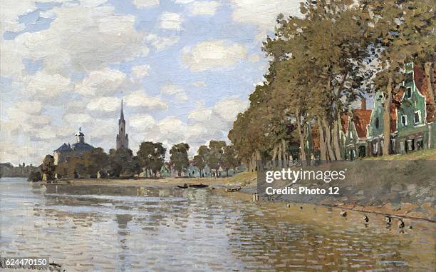 Claude Monet , French School. Zaandam , 1871. Oil on canvas . Paris, musee d'Orsay.