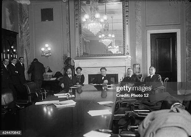 During the era of the anti-communist red menace, a Senate Committee was appointed to investigate charges that the Russian Soviet Govt. Had attempted...