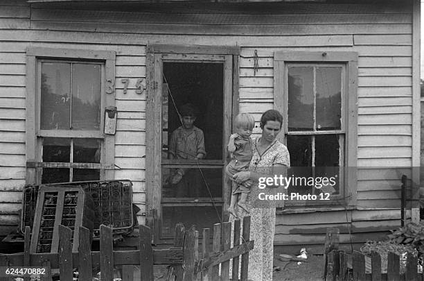 Dweller in Circleville's 'Hooverville,' central Ohio. 1938 Summer.