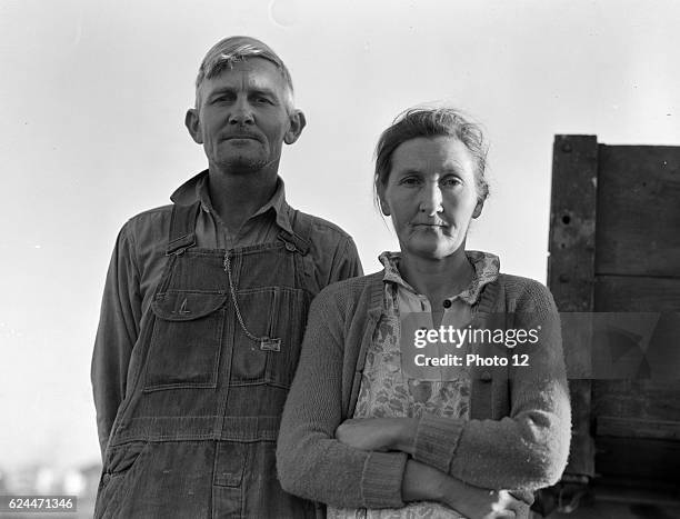 Migratory labour workers. Brawley, Imperial Valley, California by Dorothea Lange 1895-1965, dated 1939.