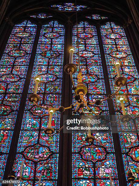 sainte chapelle cathedral, paris - sainte chapelle photos et images de collection