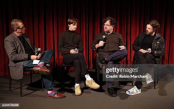 Marshall Fine, Lucas Hedges, Kenneth Lonergan and Casey Affleck attend The Academy of Motion Picture Arts and Sciences Hosts an Official Academy...