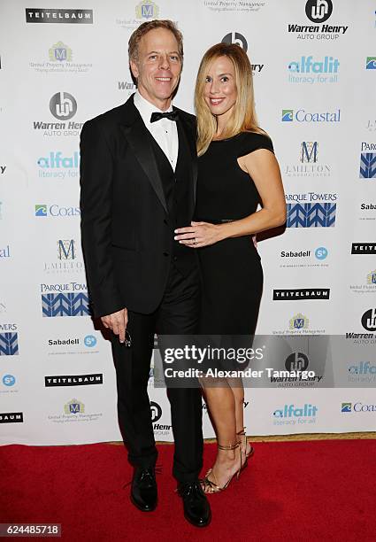 Greg Germann and Martha Champlain are seen at the 2016 Alfalit International Gala on November 20, 2016 in Miami, Florida.