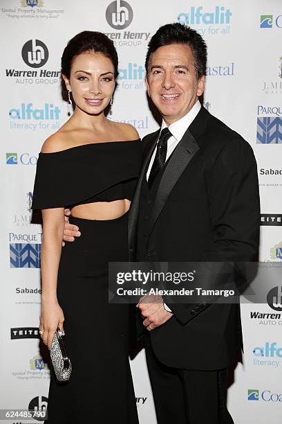 Joseph Milton and Alexandra Mendoza are seen at the 2016 Alfalit International Gala on November 20, 2016 in Miami, Florida.